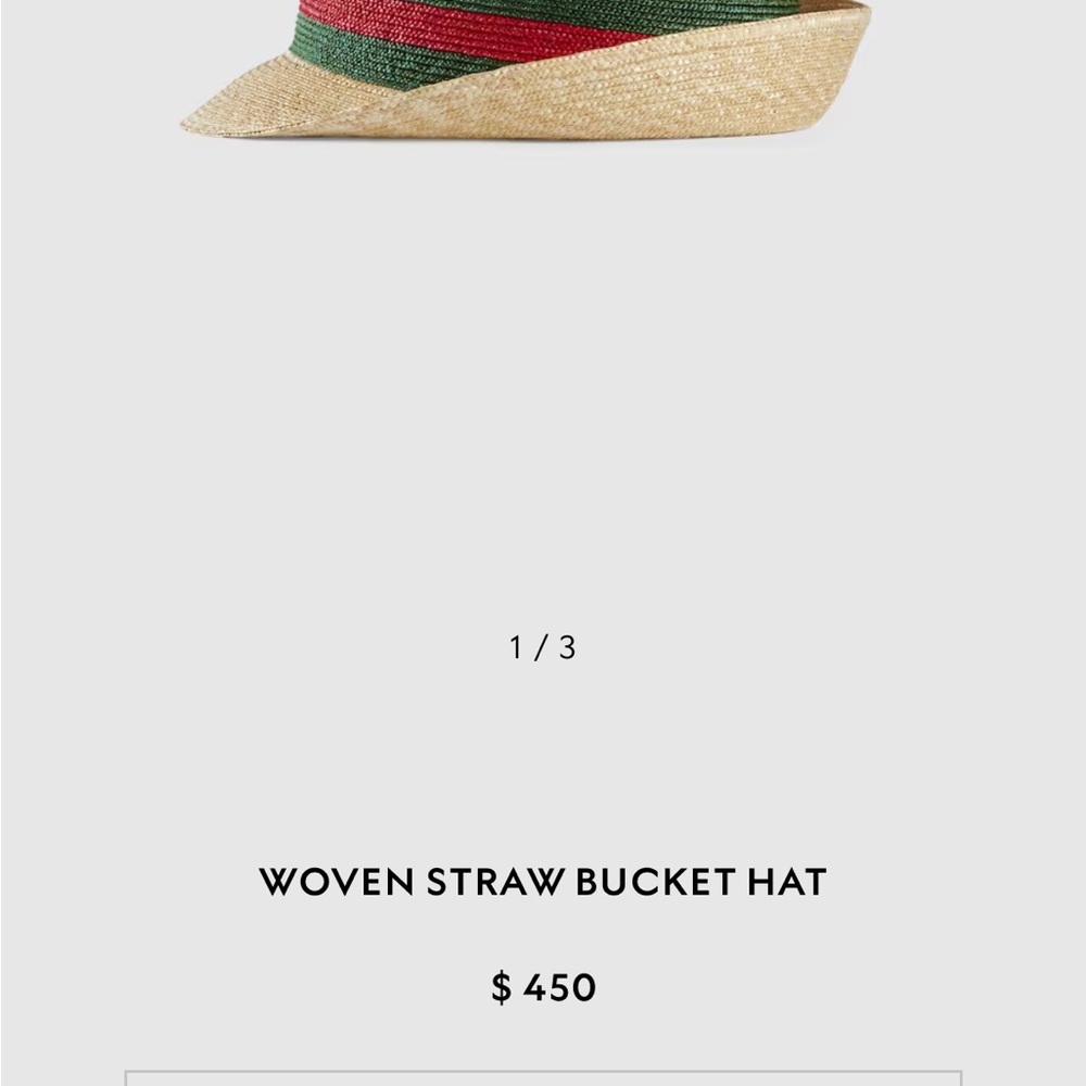 COPY - COPY - Authentic Gucci straw fedora hat size small. - Picture 3 of 3